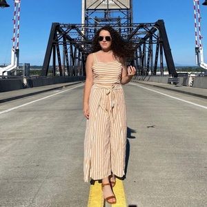 Faithfull The Brand Two-Piece Striped Jumpsuit
